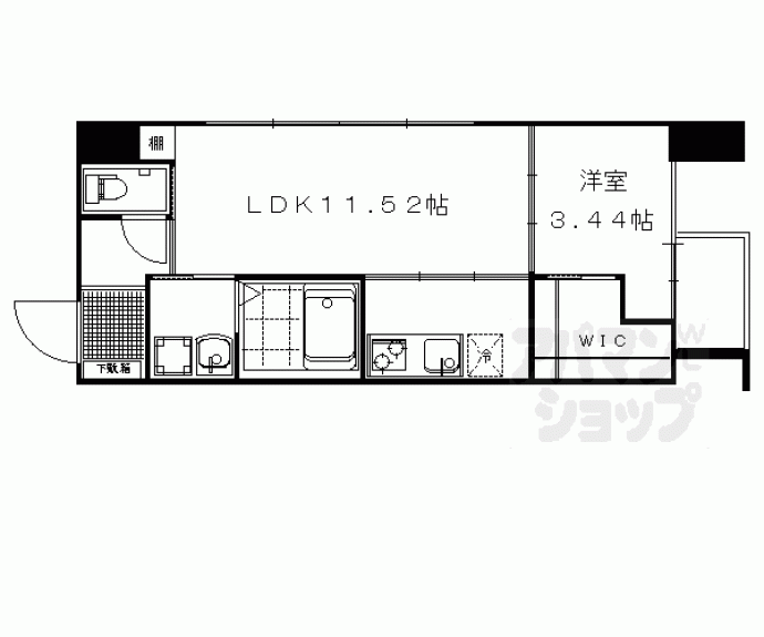 【プラネシア東山三条】間取