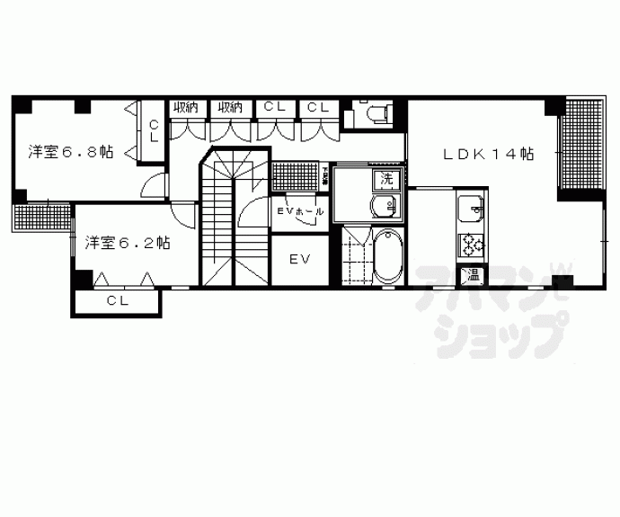 【リベラ二条東洞院】間取