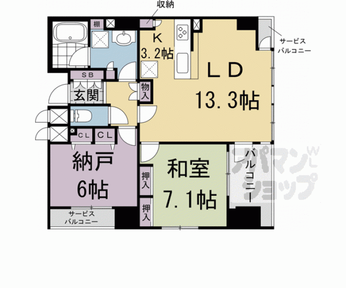 【エスリード烏丸御池】間取