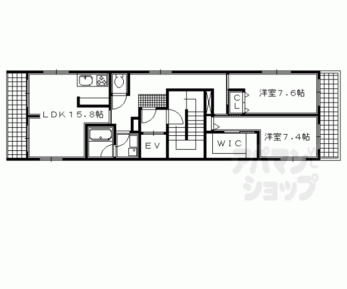 【ジュネス二条城】間取