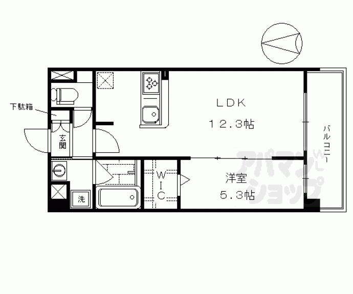 【パルティール東山】間取