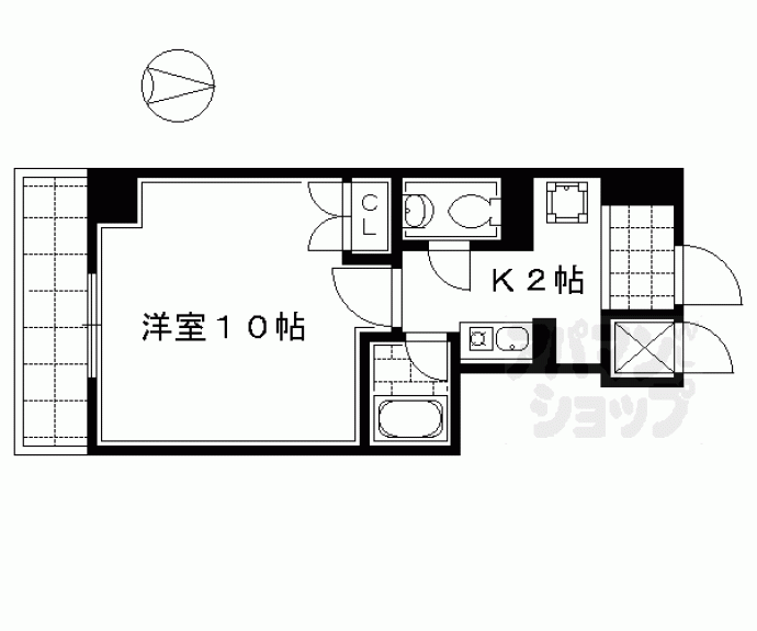 【サンシティ四条西洞院】間取