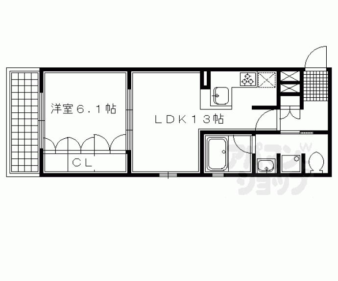 【リーガル京都河原町四条南】間取