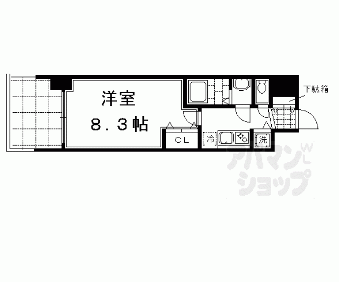 【プレサンス京都四条大宮】間取