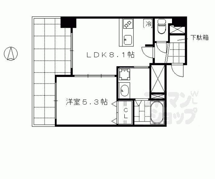 【プレサンス京都四条大宮】間取