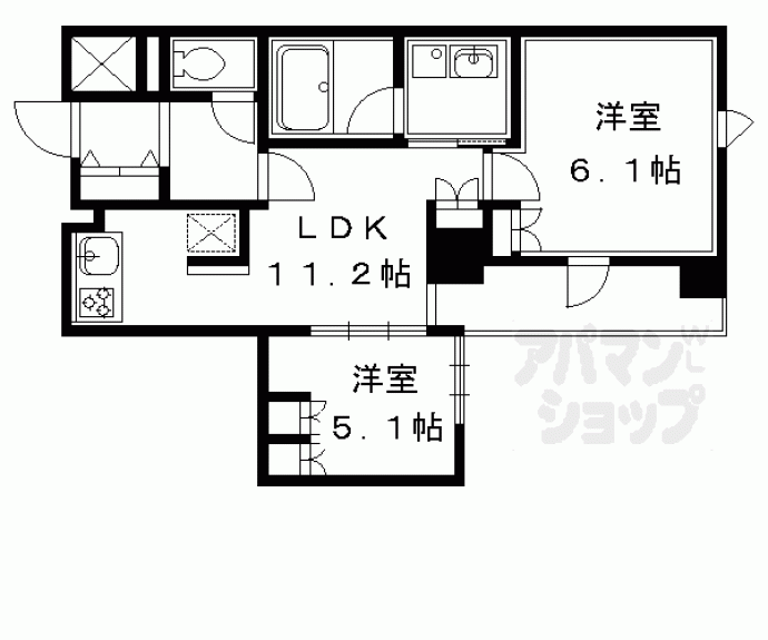 【プレミスト京都六角通堂之前町】間取