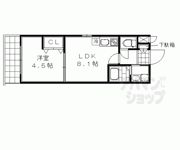 【Ｒｅｓｉｄｅｎｃｅ二条洛中庵】間取