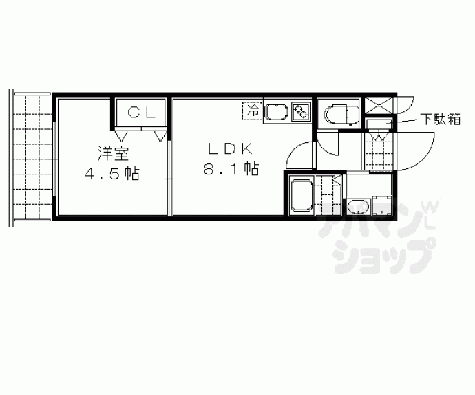 【Ｒｅｓｉｄｅｎｃｅ二条洛中庵】間取