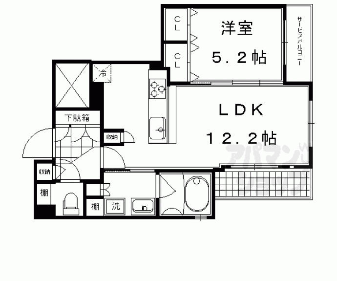 【プレサンスロジェ四条大宮駅前】間取