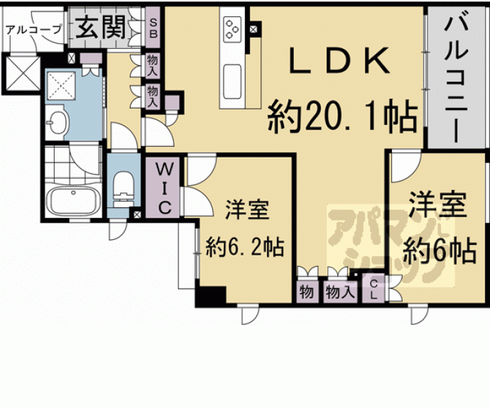 【イーグルコート京都御池創苑】間取