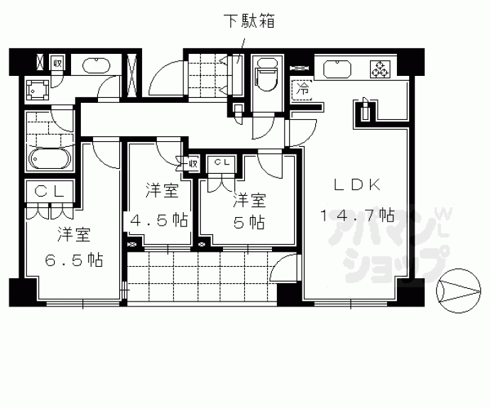 【パークホームズ堺町御門】間取