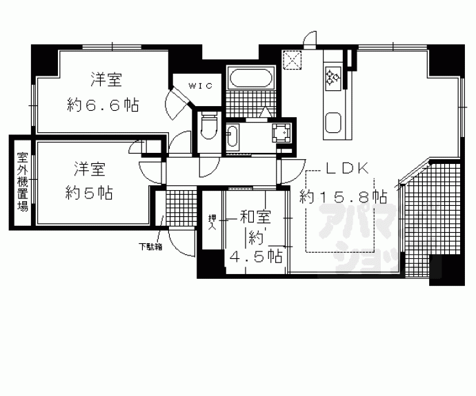 【イーグルコート御池新町】間取