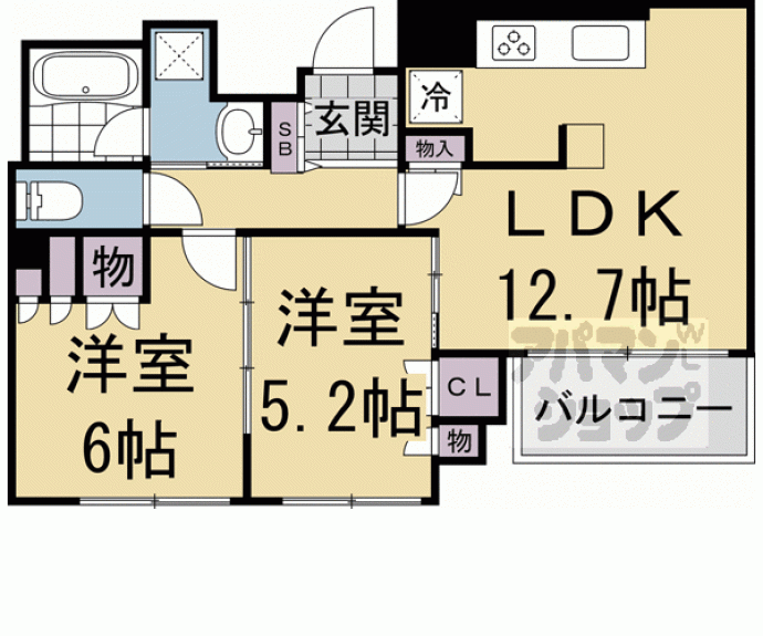 【イーグルコート御池新町】間取