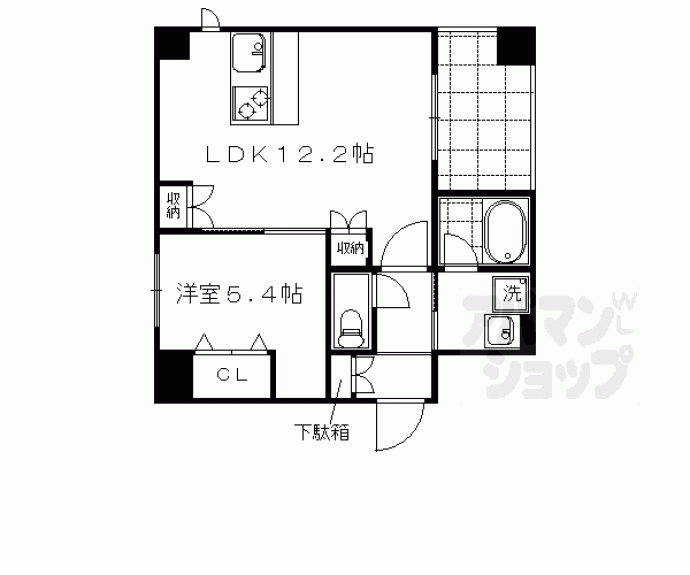 【グラシア清水五条】間取