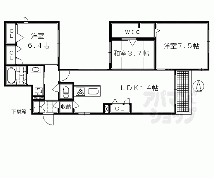 【セレーナ室町】間取