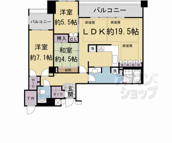 【ザ・レジデンス京都祇園八坂通】間取