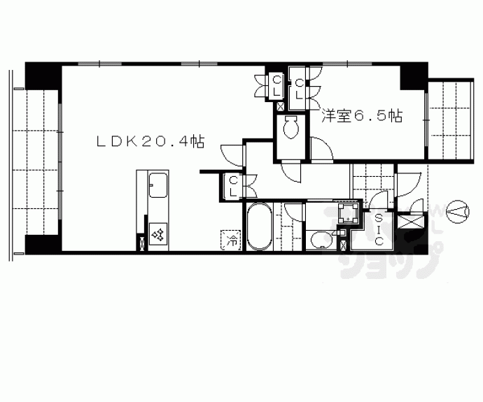 【ザ・京都レジデンス四条河原町】間取