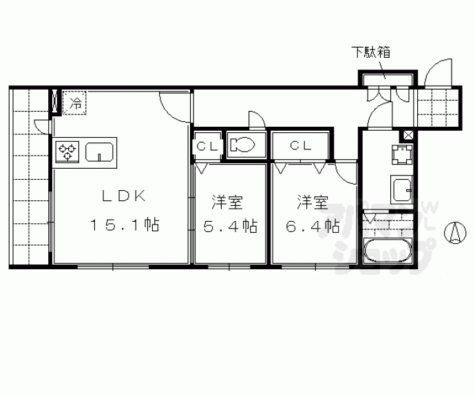 【Ｌａ・Ｓｏｉｅ釜座】間取