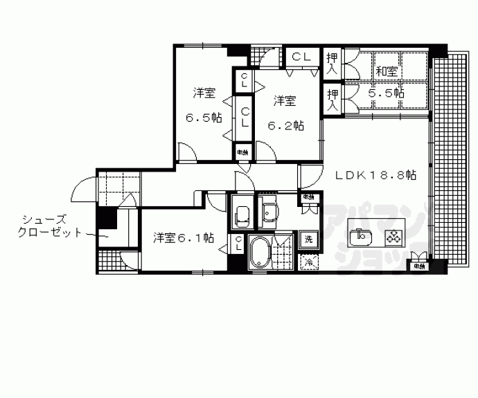 【シルトクレーテ三条】間取