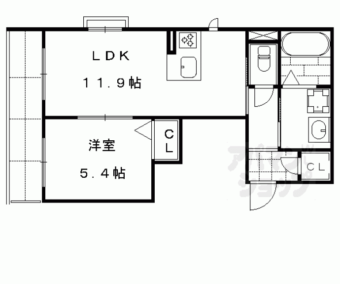 【京洛舎　東山三条】間取