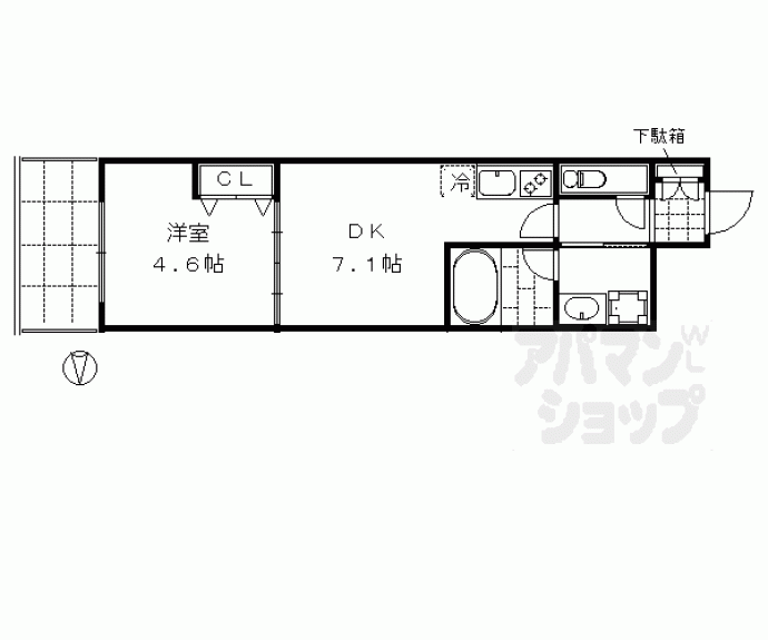 【ベラジオ烏丸三条Ⅱ】間取