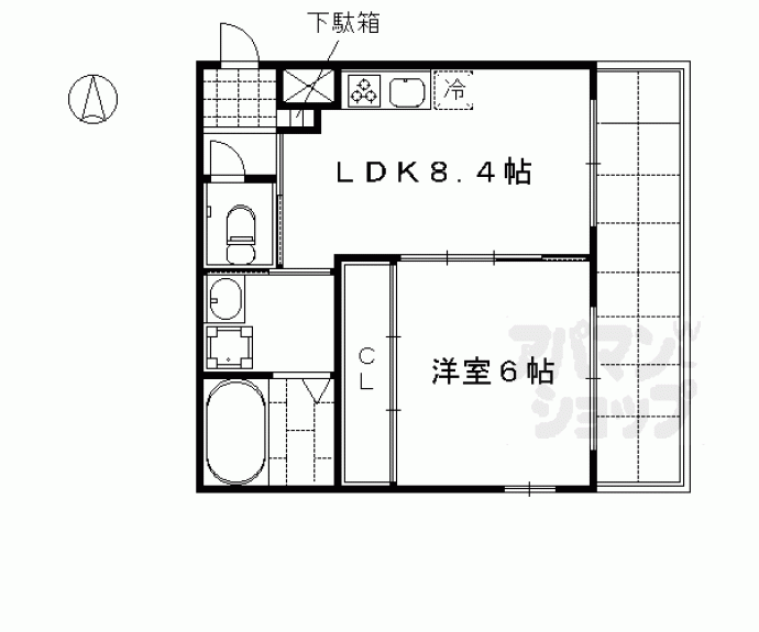 【壬生朱雀町マンション】間取