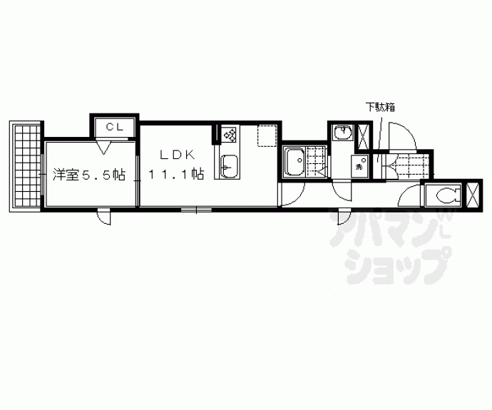 【シャーメゾン二条城南】間取