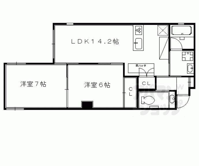 【ヴィラスタジオーネ御所南】間取