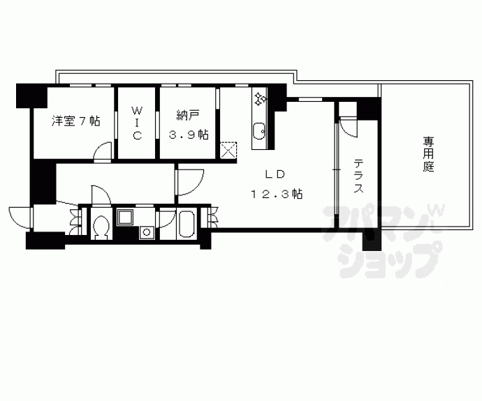 【ジオ河原町二条】間取