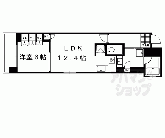 【リーガル京都四条烏丸Ⅱ】間取