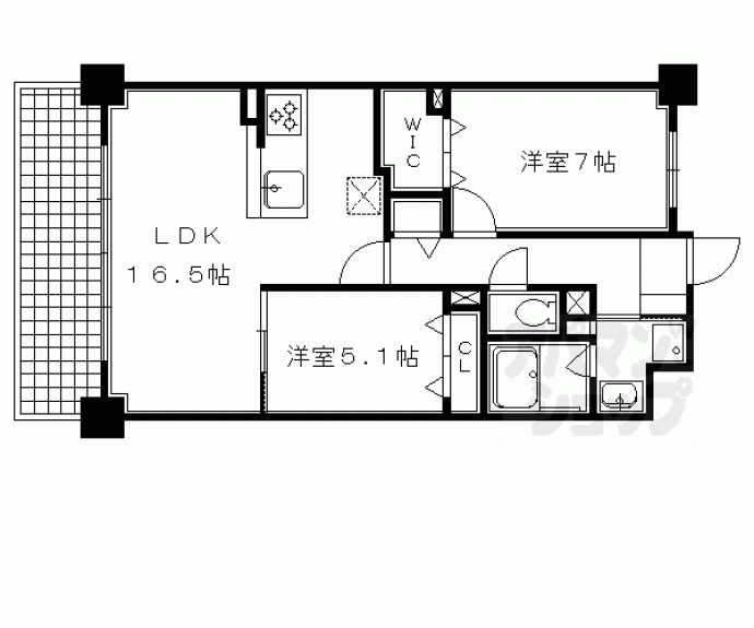 【カーサ　ロータス】間取