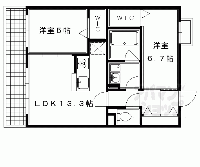 【コンフォールパレ新町二条】間取