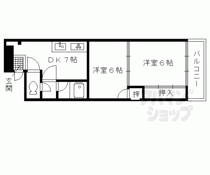 【三条マンション】間取