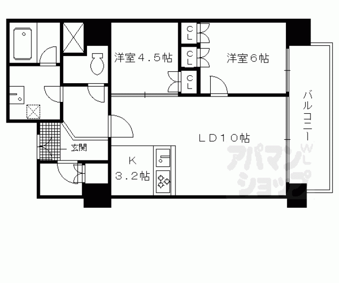 【プラネスーペリア四条河原町】間取