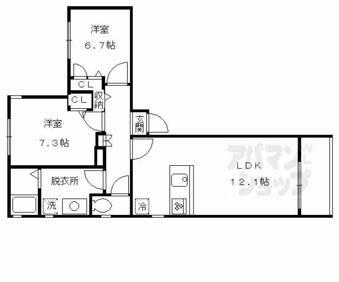 【シャーメゾン京都三条】間取