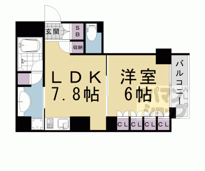 【イーグルコート烏丸御池ルミエ】間取