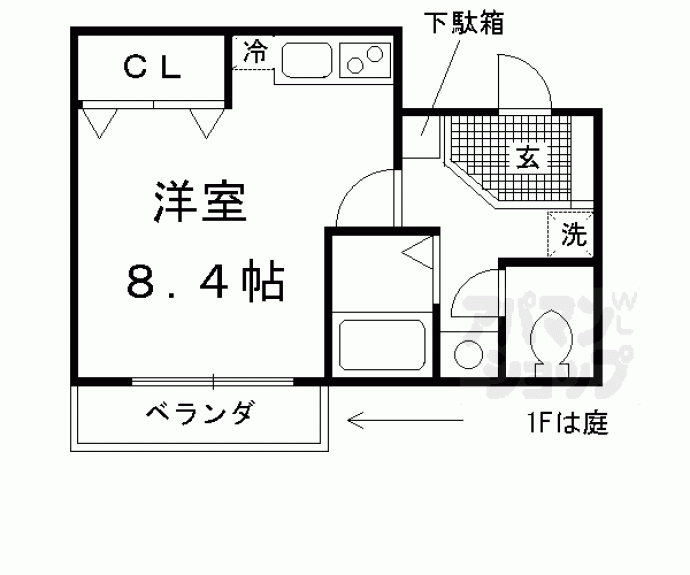 【ＭｏＮｏ　Ｃｉｅｌ二条城】間取