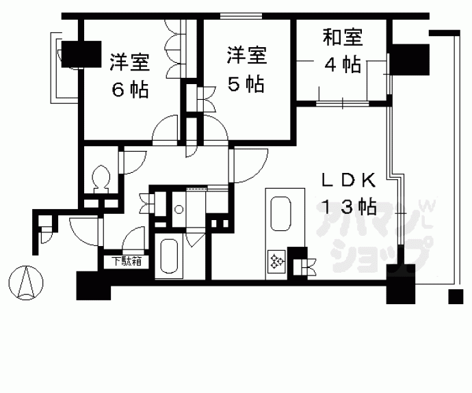 【グラン・リソシエ京都四条】間取