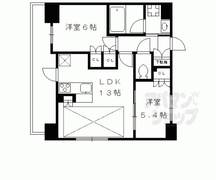 【グラン・リソシエ京都四条】間取