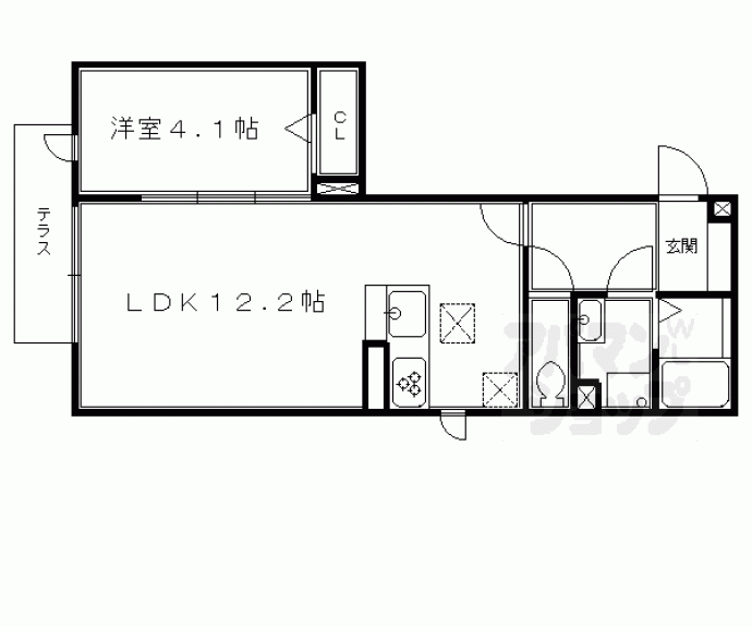 【プレジール二条城東】間取