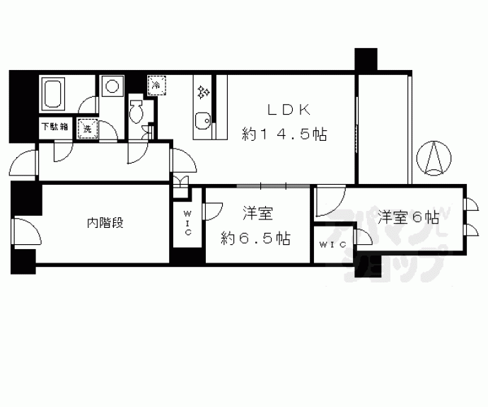 【ライオンズ京都御所南　室町通】間取