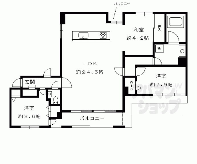 【ウィステリア御池】間取