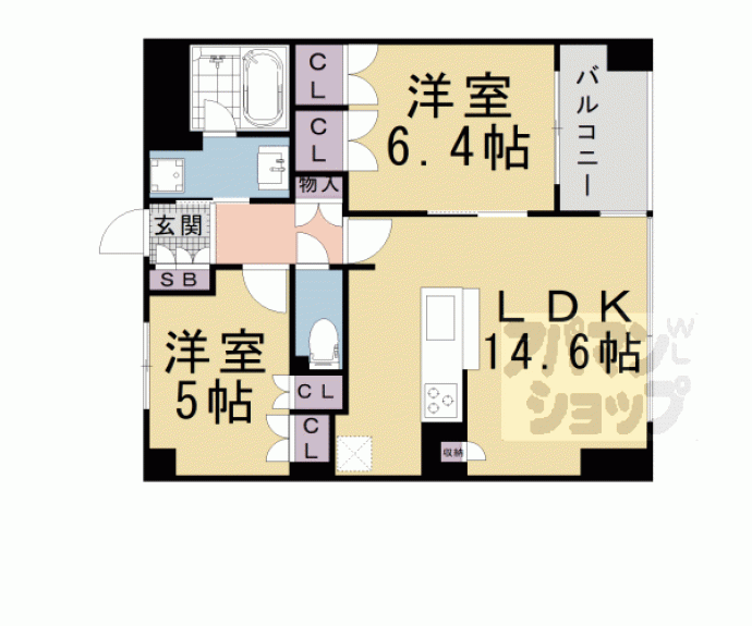 【ジオ京都御池油小路ザ・テラス】間取