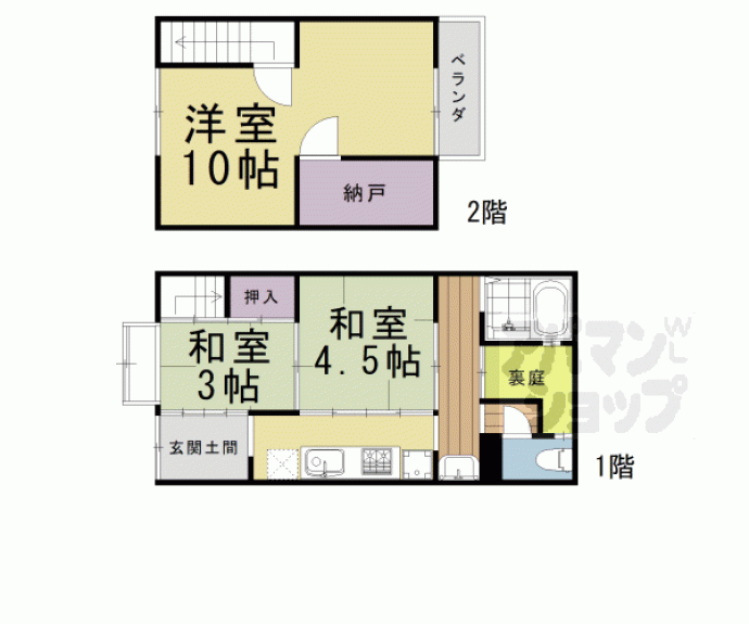 【壬生相合町５０－８貸家】間取