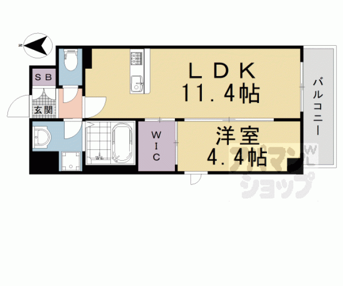 【ＴＨＥ　ＲＥＳＩＤＥＮＣＥ　二条駅前】間取