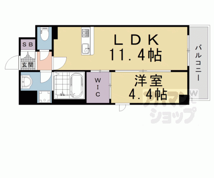 【ＴＨＥ　ＲＥＳＩＤＥＮＣＥ　二条駅前】間取