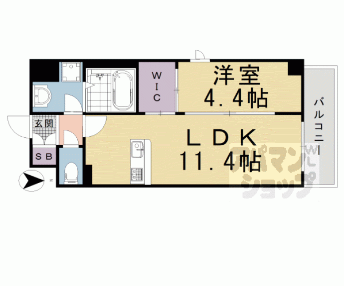 【ＴＨＥ　ＲＥＳＩＤＥＮＣＥ　二条駅前】間取