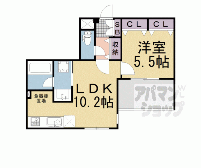 【ヴァンベール御苑前】間取