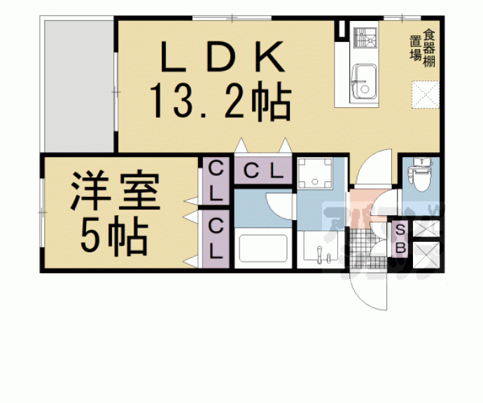 【ヴァンベール御苑前】間取