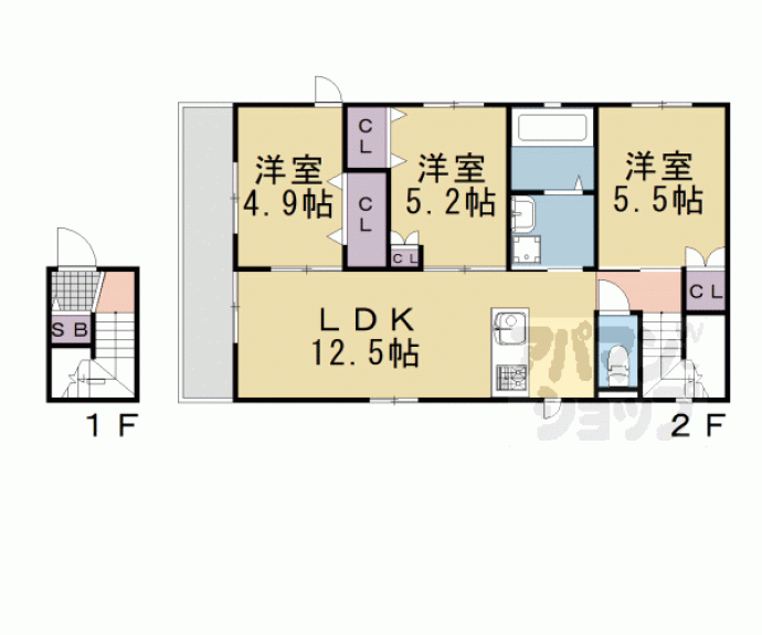 【Ｈａｌｅ・Ｎａｇａｓａｗａ】間取